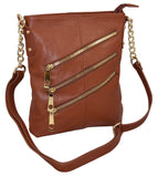 Genuine Leather Multi Pocket Women's Crossbody Bag