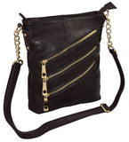 Genuine Leather Multi Pocket Women's Crossbody Bag