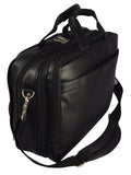 Exel Expandable Faux Leather 17-inch Laptop Bag / Business Briefcase