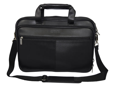 Kenneth Cole Reaction Leather Briefcases "Port Of The Plan" Top Zippered Laptop Case