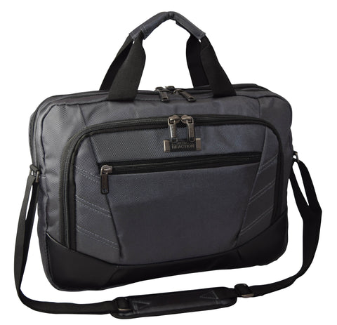 Kenneth Cole Reaction Briefcase "The Rock The Boat" Double Zipper Laptop Case/Messenger Bag