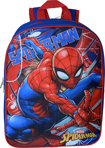 Spiderman 15" School Bag Backpack (Blue-Red)