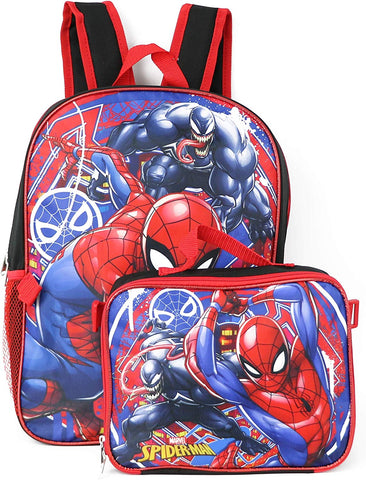 Marvel Spiderman 16" Backpack With Detachable Lunch Box