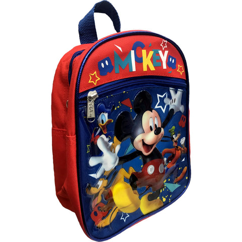 Group Ruz Mickey Mouse 10" Mini Backpack with Heat Seal 3D Character Logos