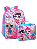 L.O.L Surprise! Girl's 16" Backpack With Detachable Matching Lunch Box