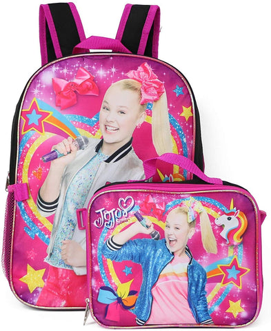 Nickelodeon Jojo Siwa 16" Backpack W/ Lunch Box Set (Rainbow)