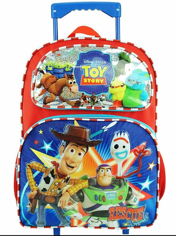 Disney Pixar Toy Story 'HEROES' Deluxe Full Size 16 Inch Rolling Backpack