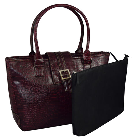 Franklin Covey Crocodile Print Leather Handbag  Leather work bag, Leather  laptop bag, Work bag