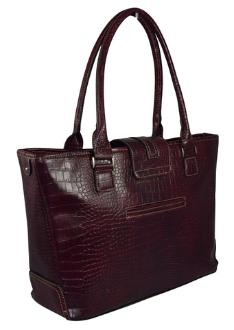 Franklin Covey Business Laptop Leather Tote Chocolate Brown 
