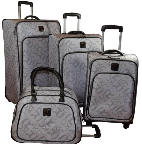 Kenneth Cole Reaction "Instant Replay" 4-Pc Luggage Wheeled Suitcase Set 28/ 24 & 20-inch and Wheeled Overnighter Duffel